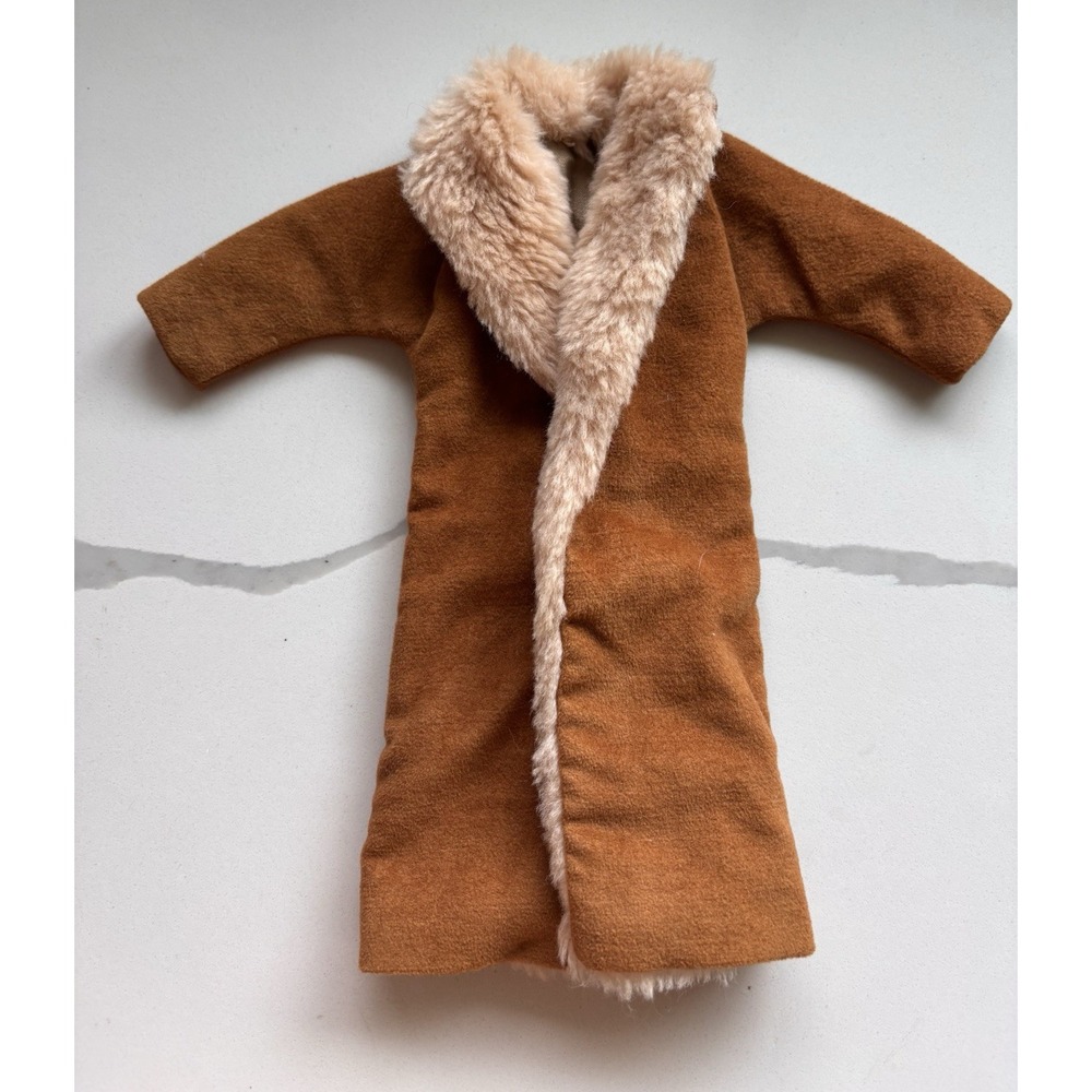 Lisa Littlechap Fur Trimmed Brown Suede Coat #1204 Vintage Remco